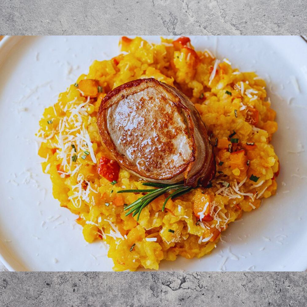 Rehfilet im Speckmantel auf Pilzrisotto - kumitzborgo.shop