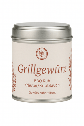 Grillgewürz „BBQ Rub Kräuter - Knoblauch“ – 85 g | Mediterrane Gewürzmischung mit Knoblauch & Kräutern - kumitzborgo.shop