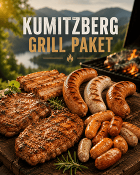 Grillpaket Kumitzberg – Frisches Schweinefleisch & Würstelvielfalt | 1,8 kg - kumitzborgo.shop
