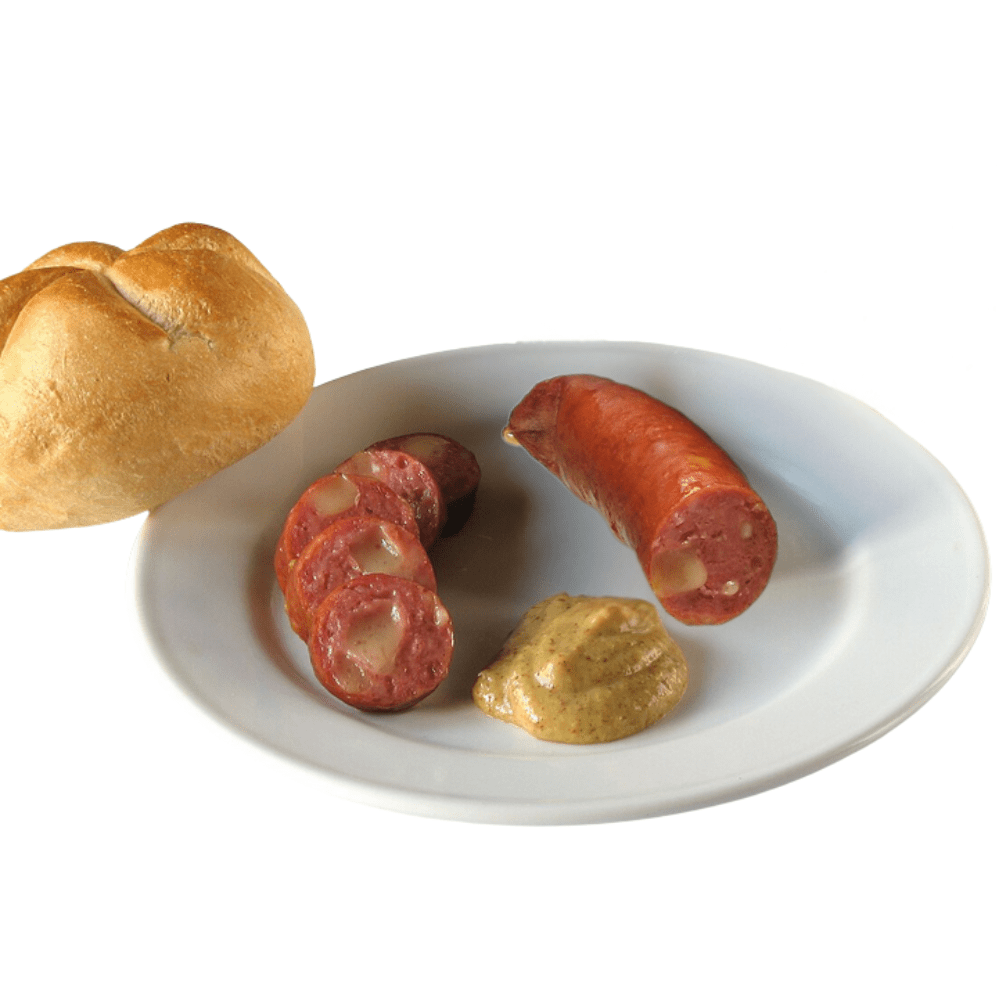 Käsekrainer – ca. 400 g (3Stk.) | Klassische Wurst mit cremigem Käsekern | Grillfertig & herzhaft - kumitzborgo.shop