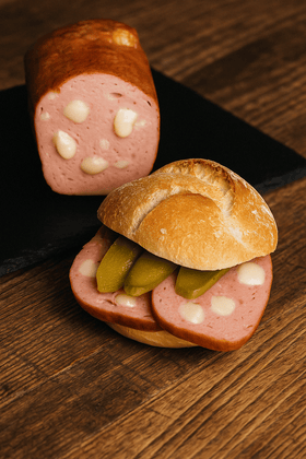 Käseleberkäse – ca. 500 g | Rauchofen - Leberkäse mit Käse | Backfertig & herzhaft genießen - kumitzborgo.shop