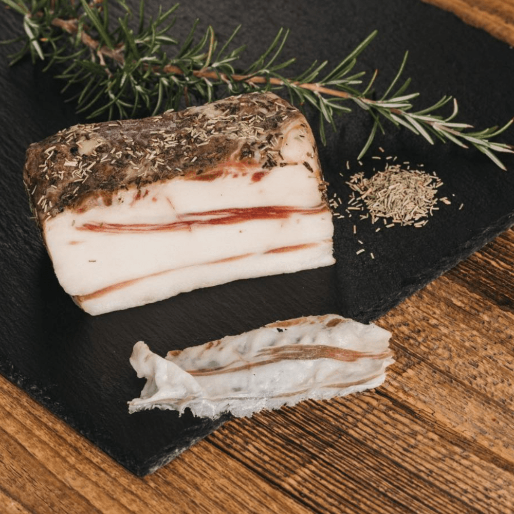 Lardo vom Wollschwein – 250 g | Feinwürziger Rückenspeck aus Österreich - kumitzborgo.shop