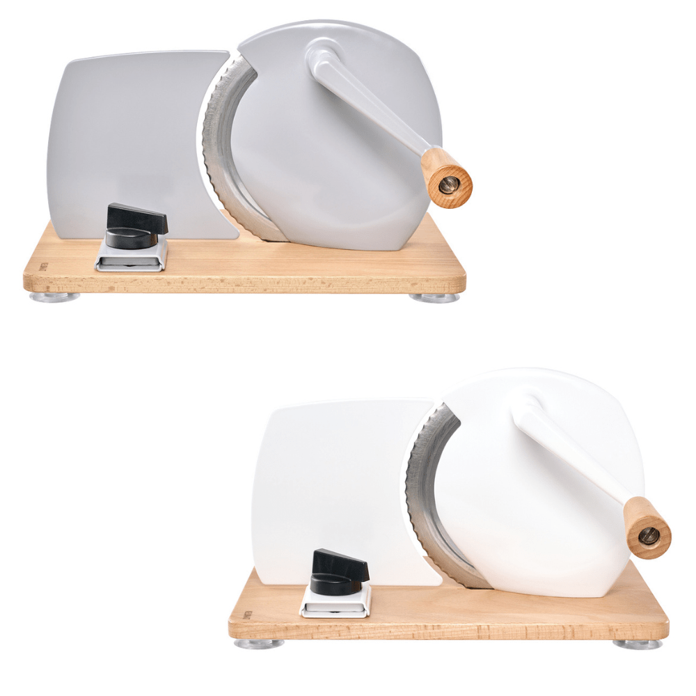 Premium Hand - Allesschneider aus Edelstahl | Hochwertige Holzplatte | Präzises Schneiden - kumitzborgo.shop