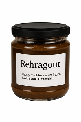 Rehragout im Glas – 380 g | Hausgemacht mit 30 % Rehfleisch | Wildragout aus Österreich - kumitzborgo.shop