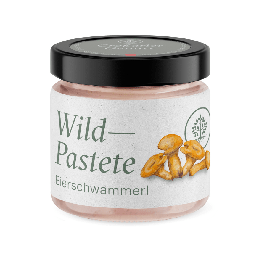 Wild - Leberpastete mit Eierschwammerl & Kräutern – 100g, fein abgestimmt & servierfertig - kumitzborgo.shop